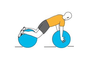Equilibrio sobre pelotas de pilates