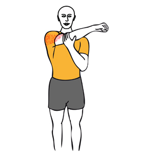 Estiramiento de hombro con brazo en aducción horizontal