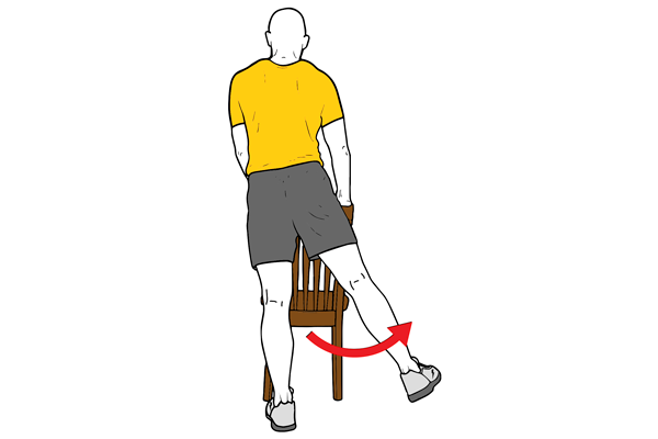 Abduccion de cadera con apoyo en silla