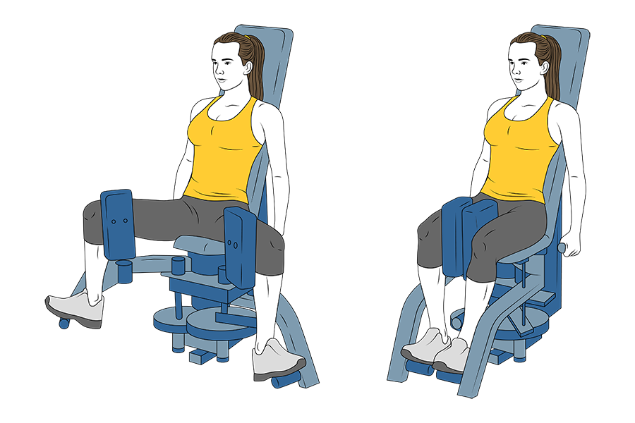 Adducción de cadera en maquina sentado