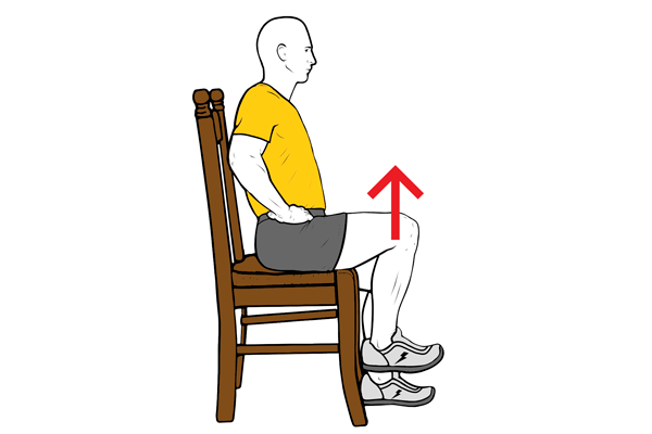 Flexión de cadera sentado