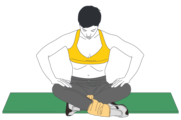Hipopresivo sedestación con rodillas flexionadas