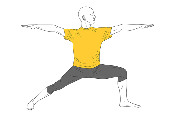 Yoga: Postura del Guerrero 2